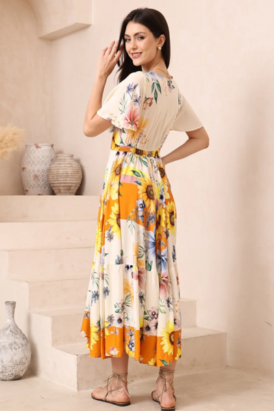 Sunflower Midi Dress – Sien Clothing
