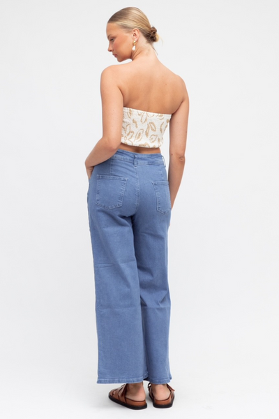 Paper Heart - Gracie Pant Denim Mid Wash – Sien Clothing