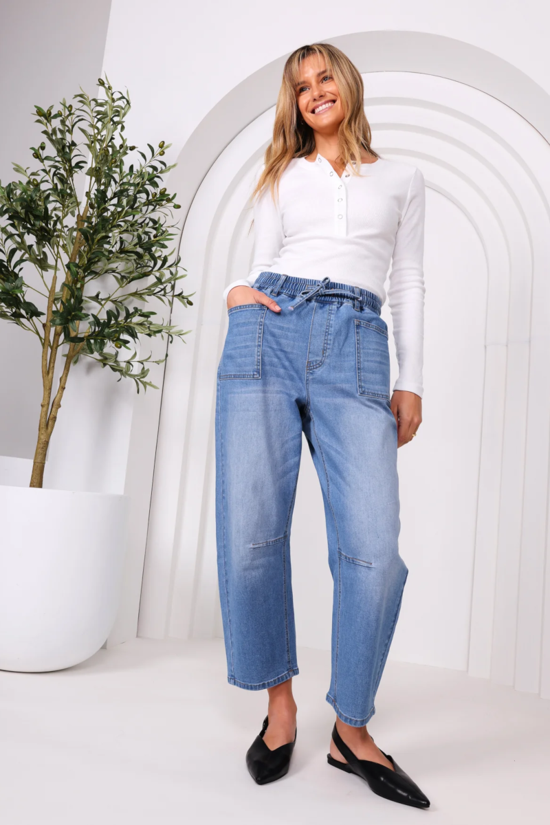 Leo Barrel Jeans Light Blue