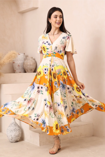 Sunflower Midi Dress