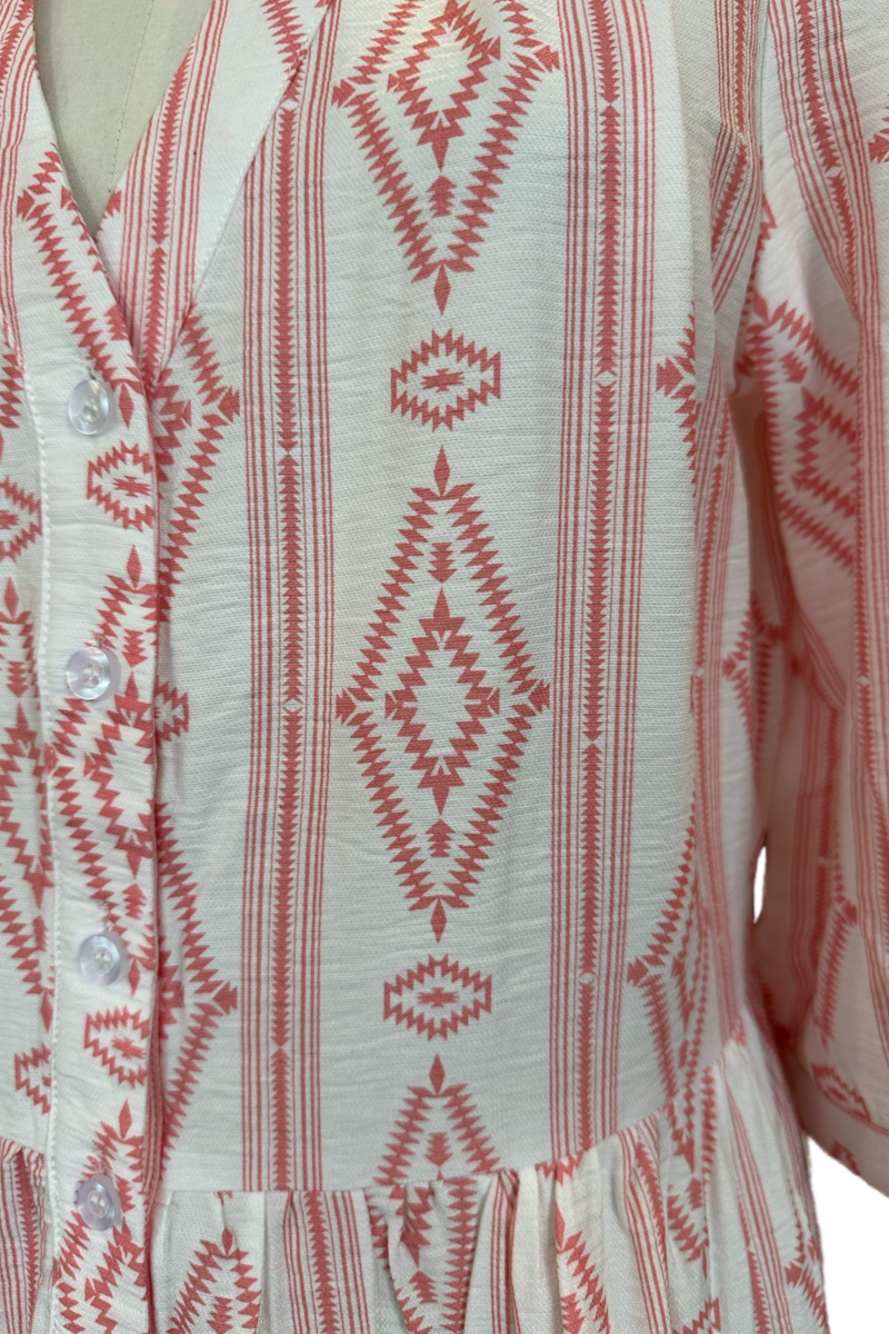 Scandinavia Print Dress Pink