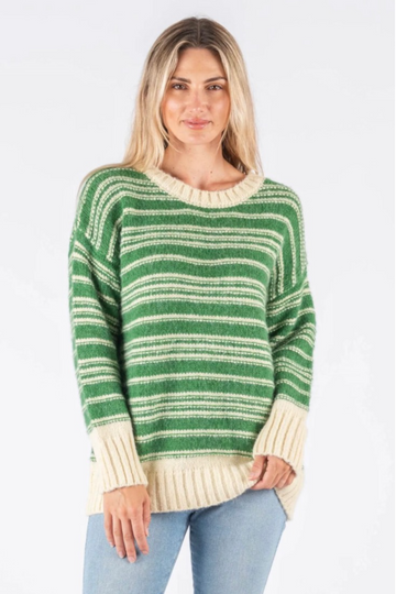 Nalani Striped Knit Green