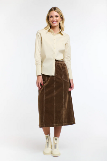 365 Days - Bonnie Cord Skirt Brandy