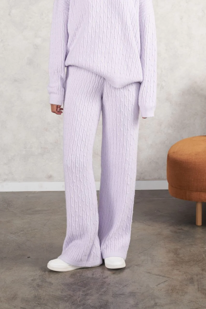 Sunday Knit Pants Lilac