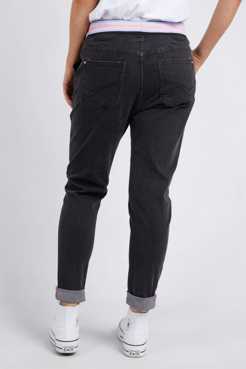 Elm - Melody Denim Jogger Washed Black