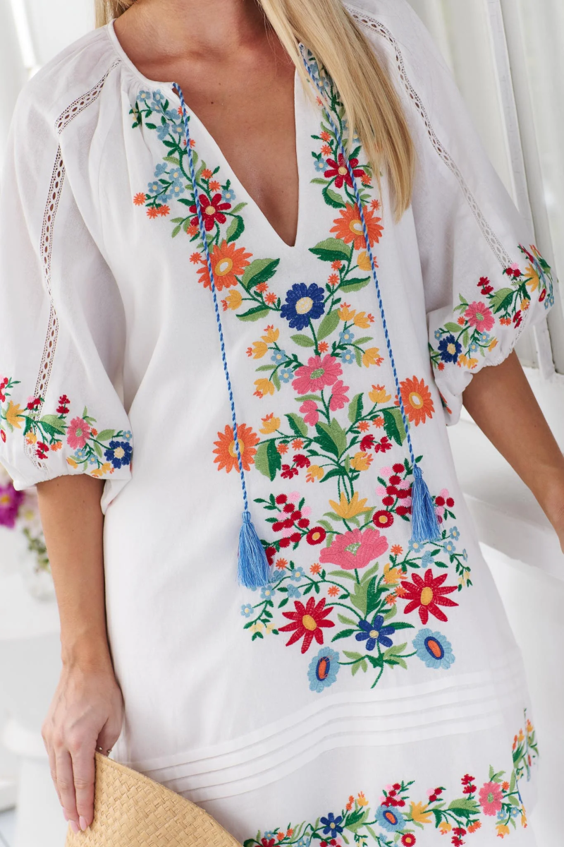 Betty Boho Embroidered Dress