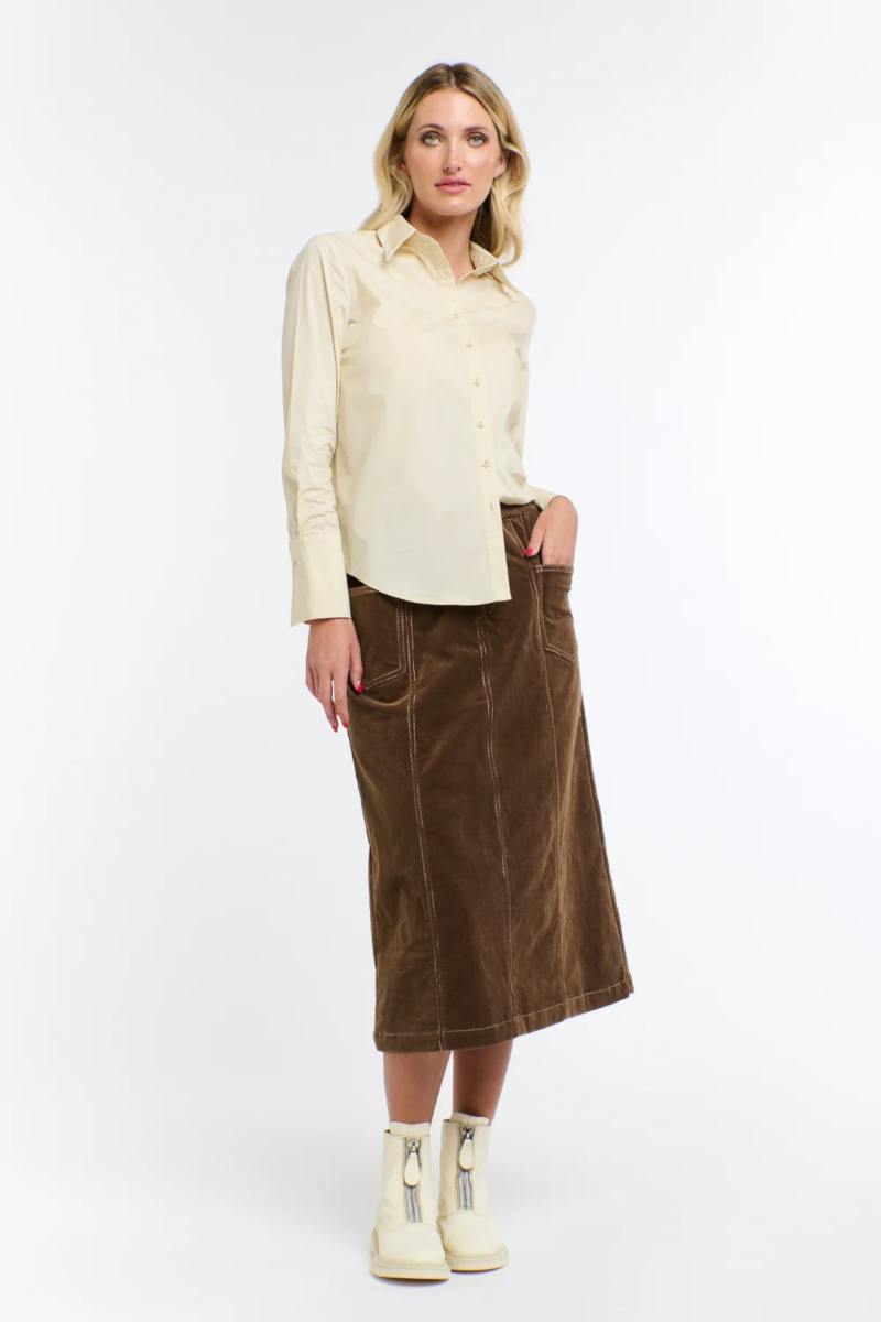 365 Days - Bonnie Cord Skirt Brandy