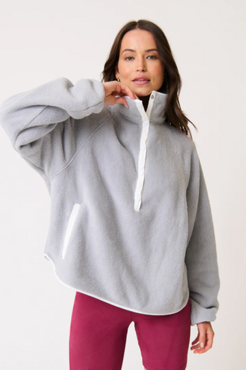 Cartel & Willow - Mattie Pullover Grey/White