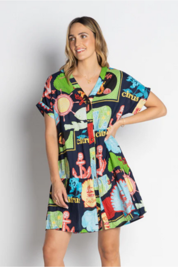 Melrose Dress Navy