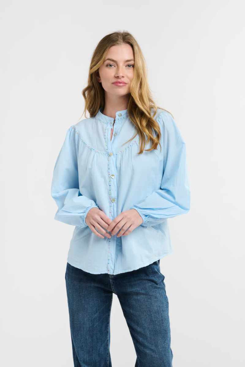 Italian Star - Plume Cotton Shirt Sky Blue