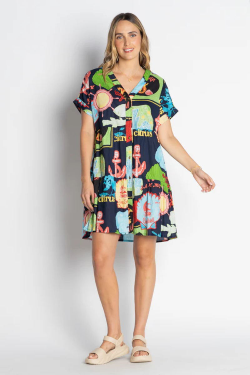 Melrose Dress Navy