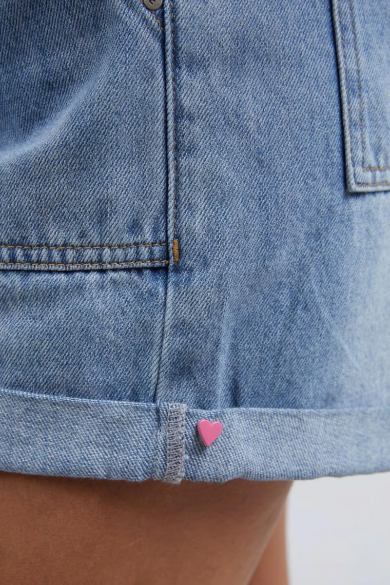 Elm - Emma Relaxed Denim Short Light Blue Wash