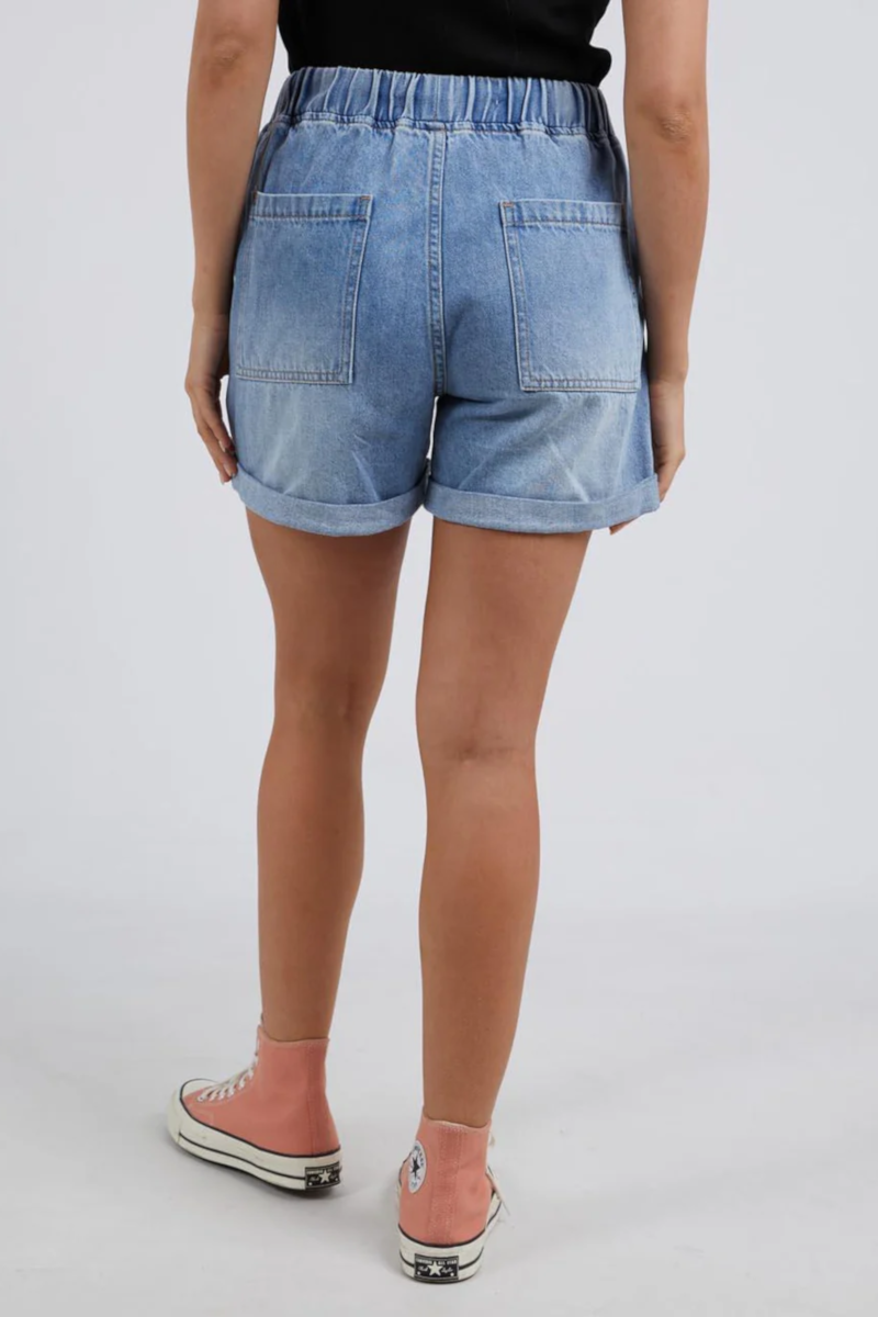 Elm - Emma Relaxed Denim Short Light Blue Wash