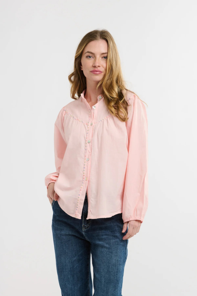 Italian Star - Plume Cotton Shirt Peach