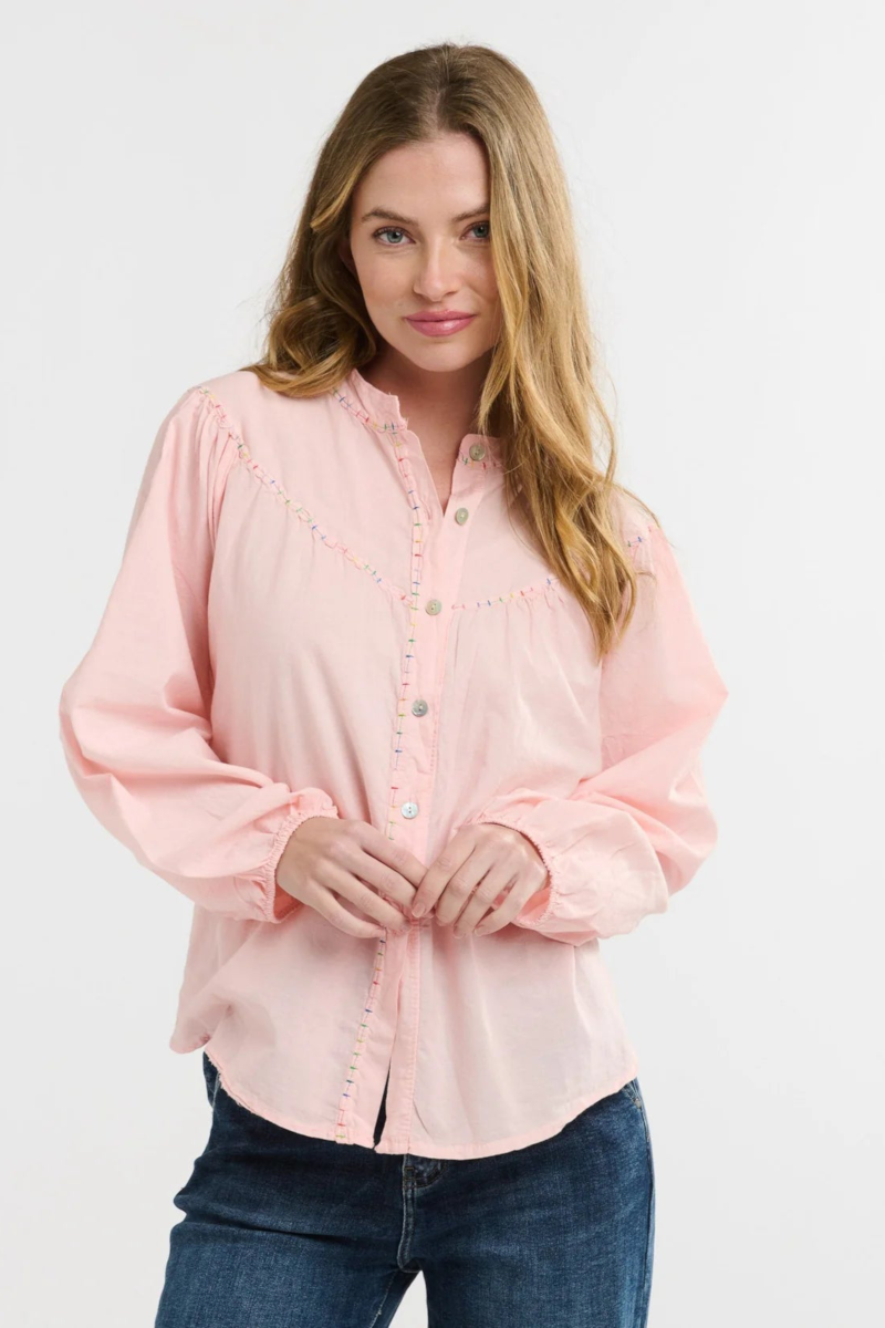 Italian Star - Plume Cotton Shirt Peach