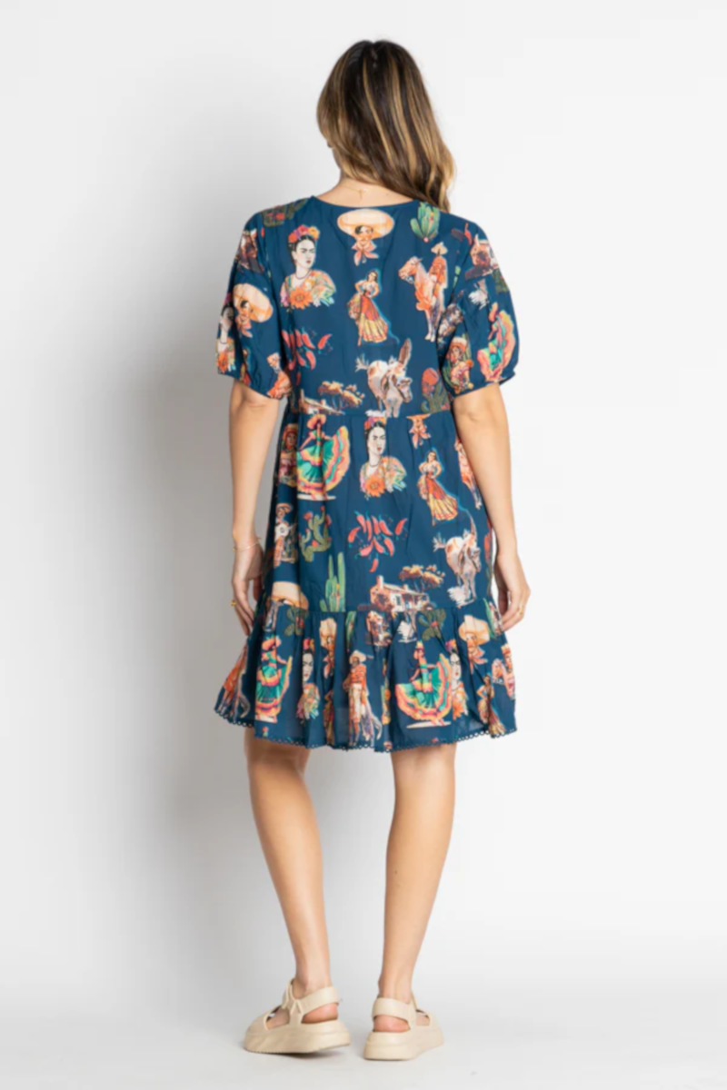 Arriba Dress Navy