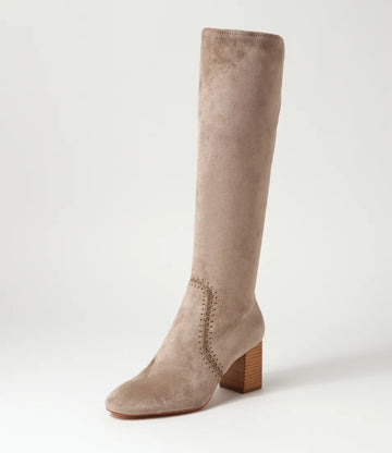 Mollini - Sari Taupe Stretch Microsuede