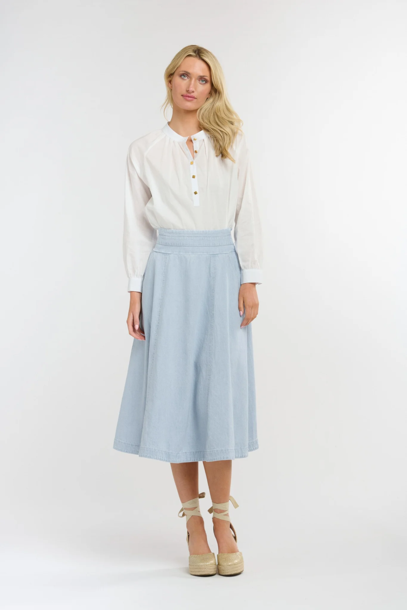 365 Days - Dakota Denim Midi Skirt Light Wash