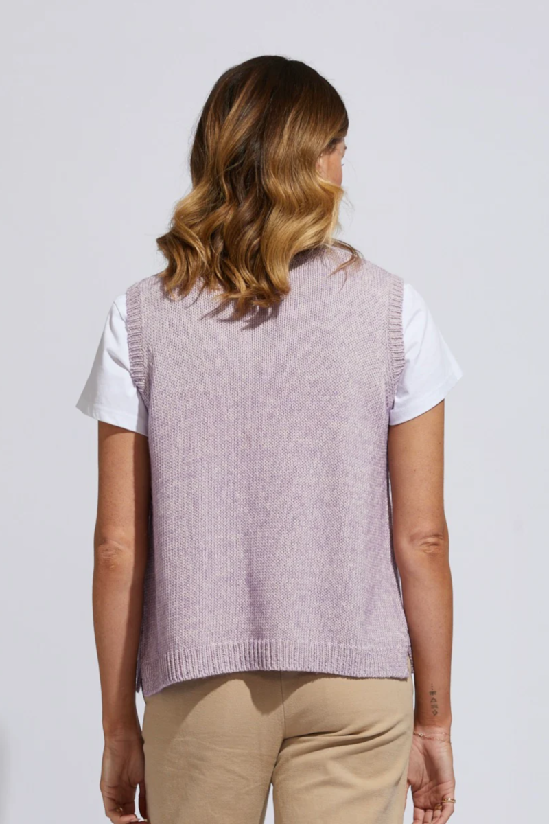 Ld & Co - Mouline Pocket Vest Lavender