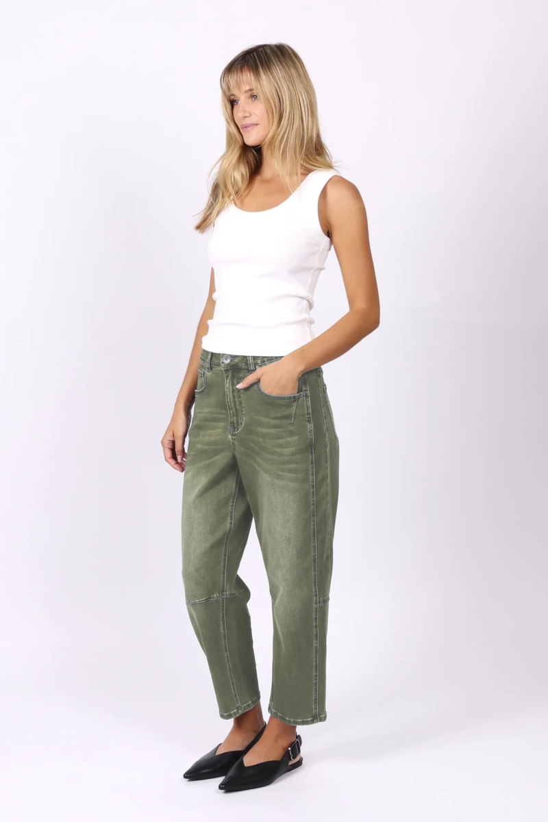 Toni Barrel Jean Khaki