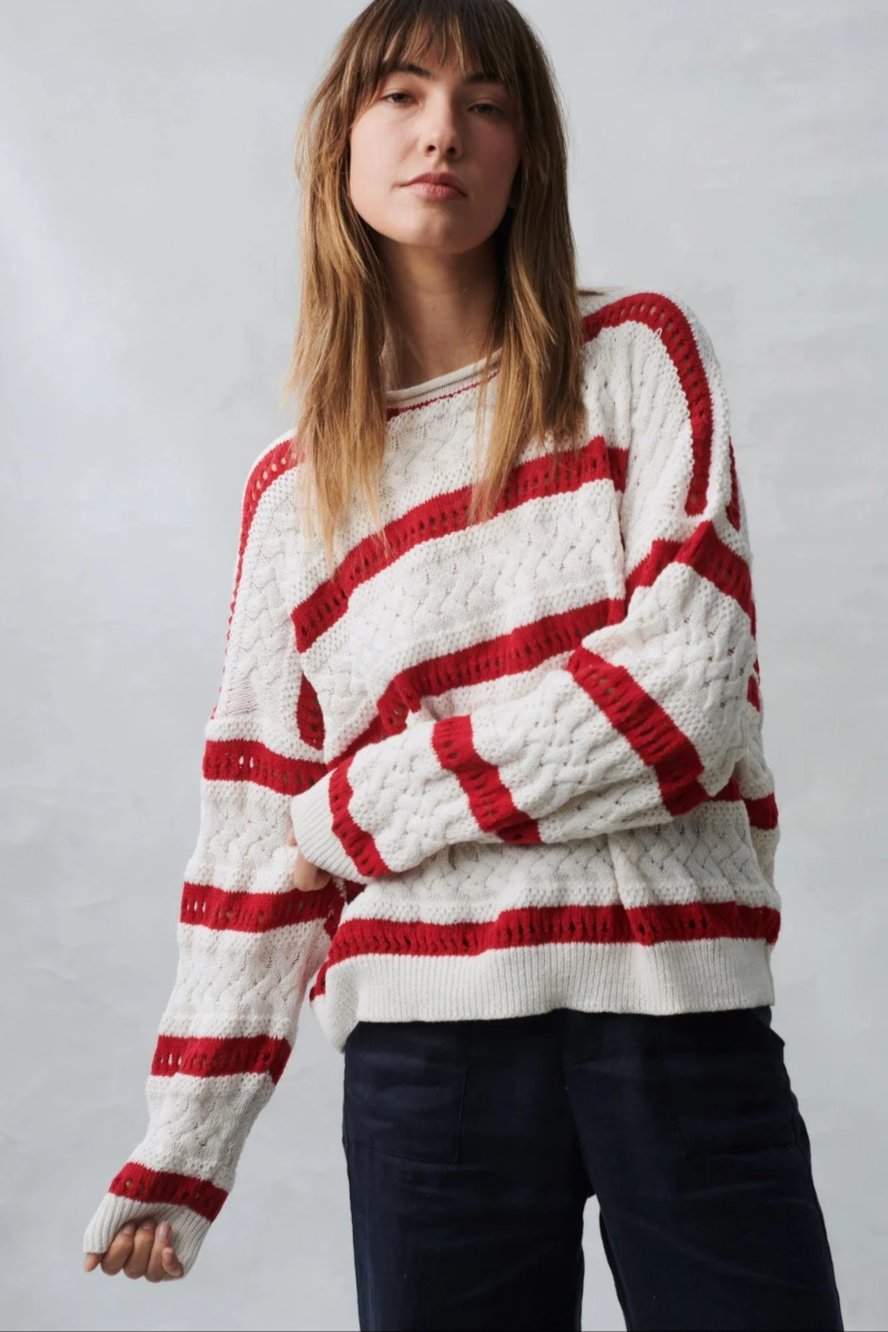 Little Lies - Arty Sweater Red Stripe