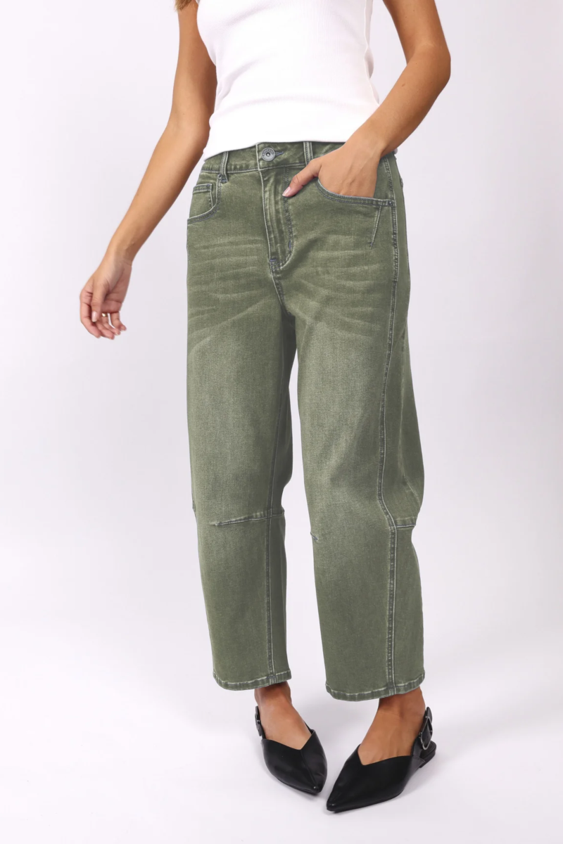 Toni Barrel Jean Khaki