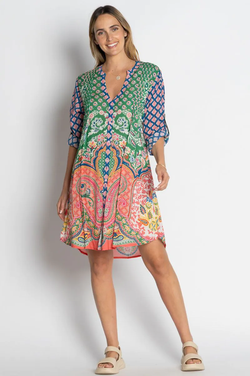 Lulalife Sarai Button Dress Sea