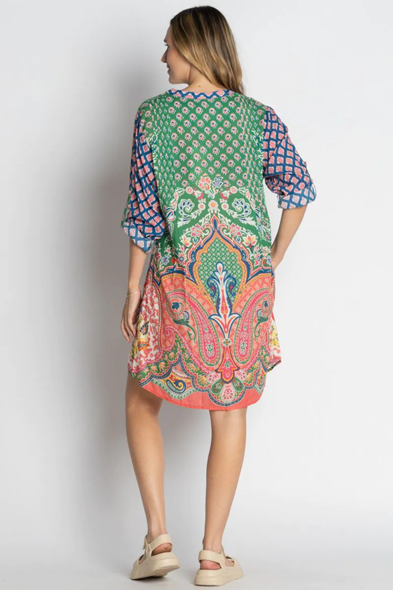 Lulalife Sarai Button Dress Sea
