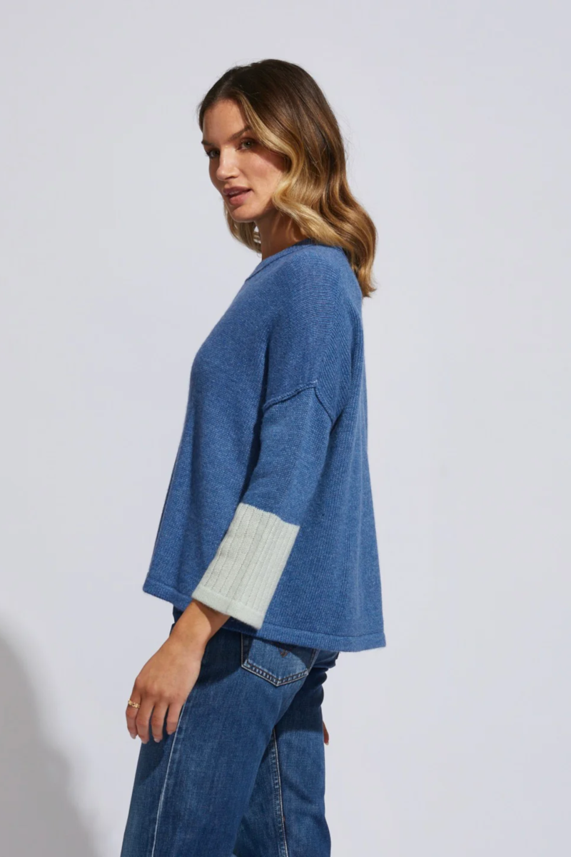 Ld & Co - Lace Up Jumper Chambray
