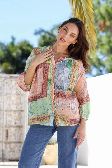 Bandana Blouse Multi
