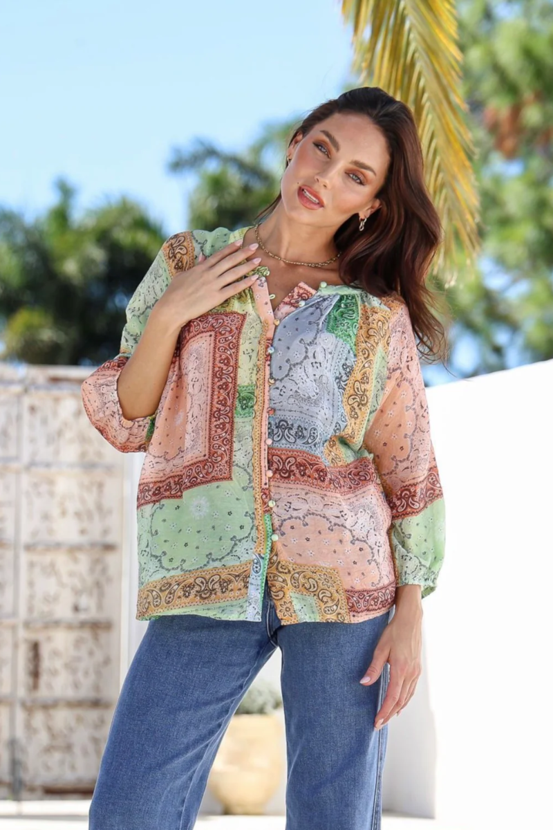 Bandana Blouse Multi