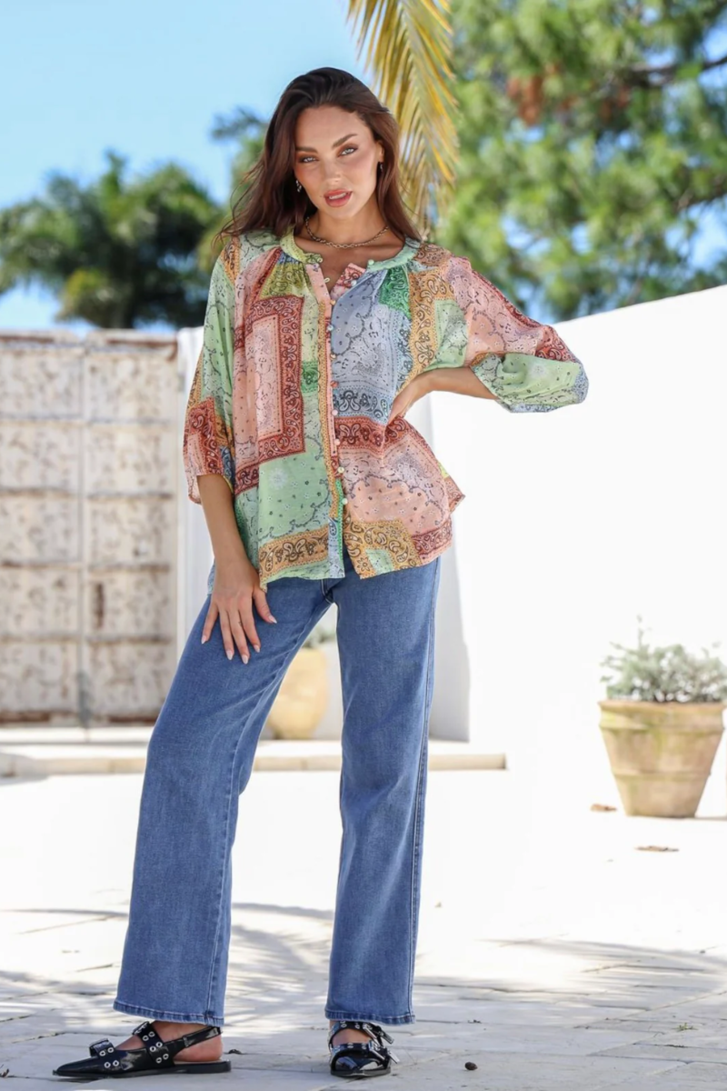 Bandana Blouse Multi