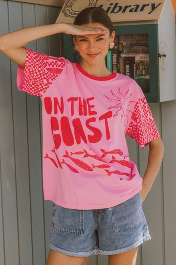 On The Coast Tee Pink