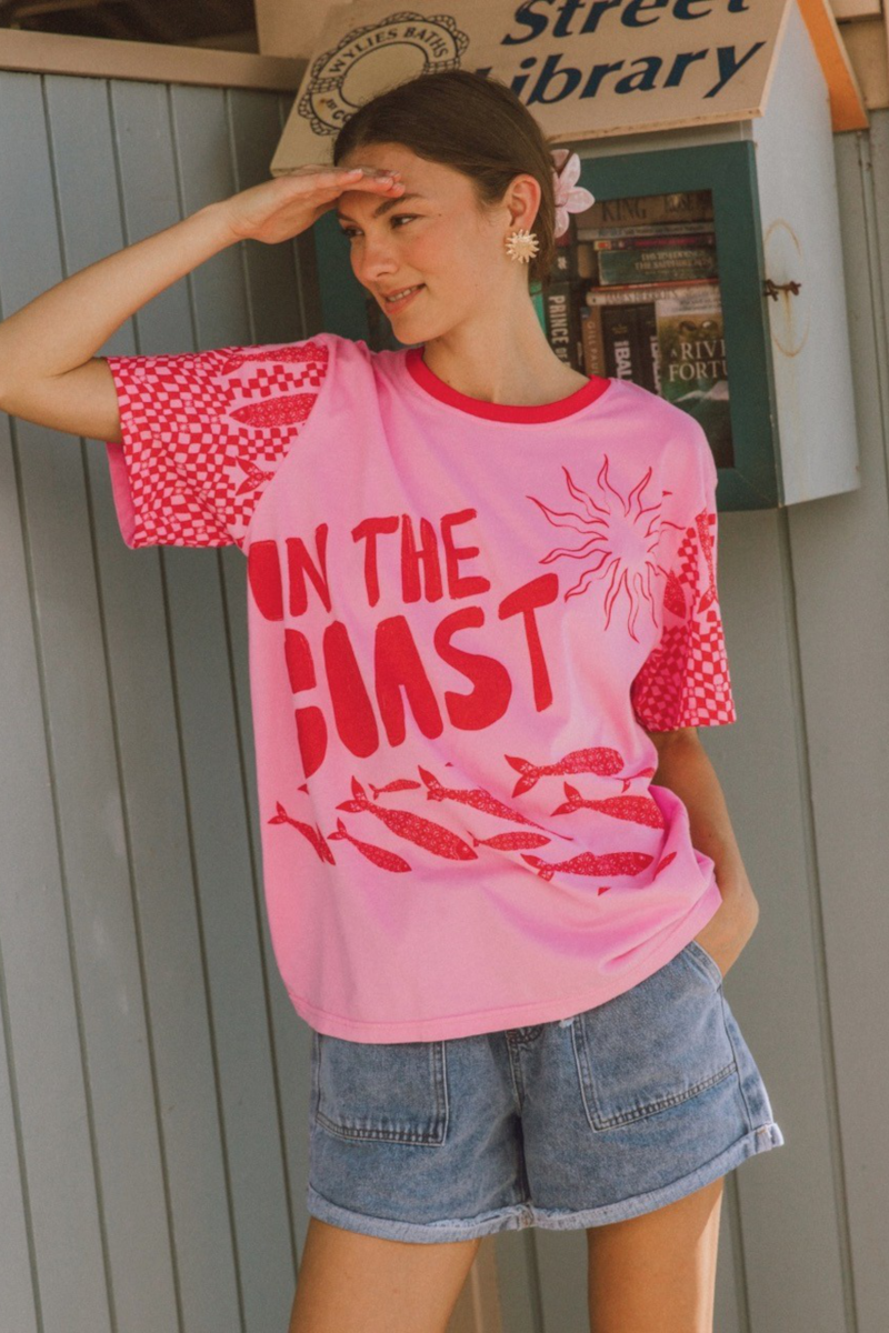 On The Coast Tee Pink