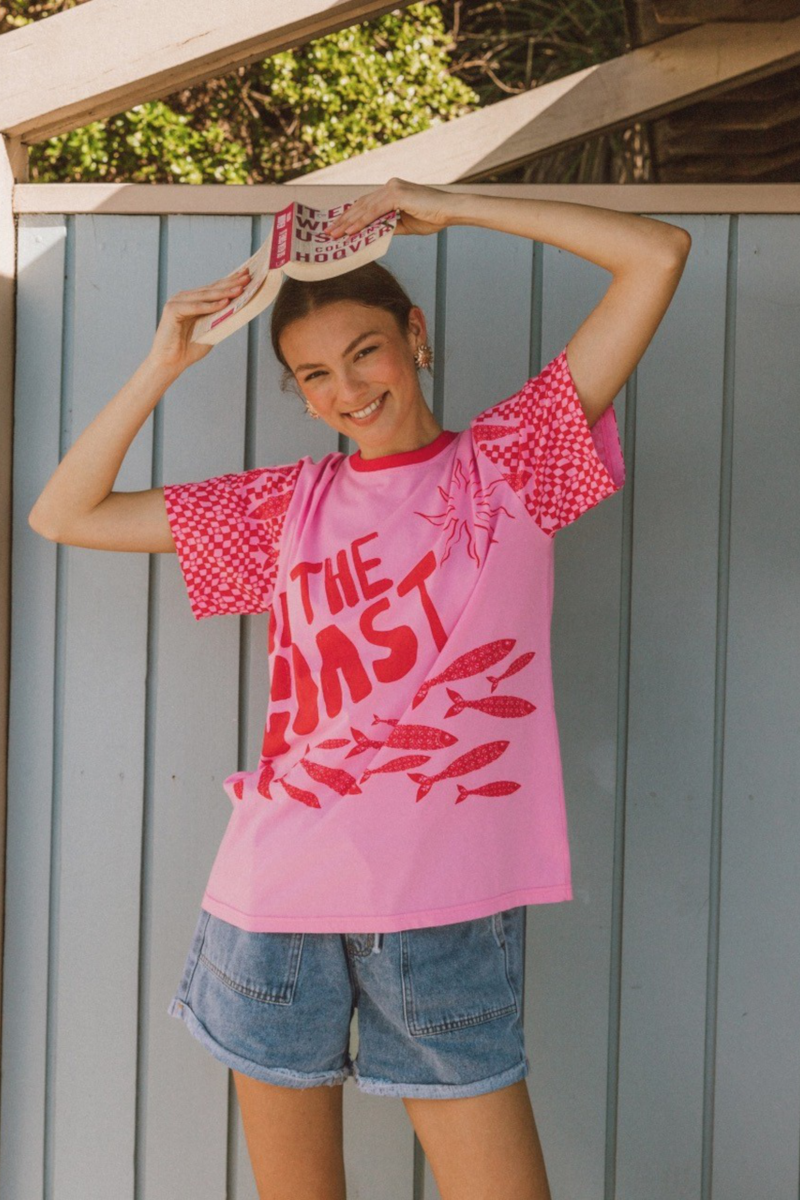 On The Coast Tee Pink