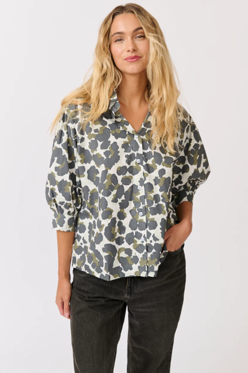 Cartel & Willow - Jaime Top Khaki Leopard