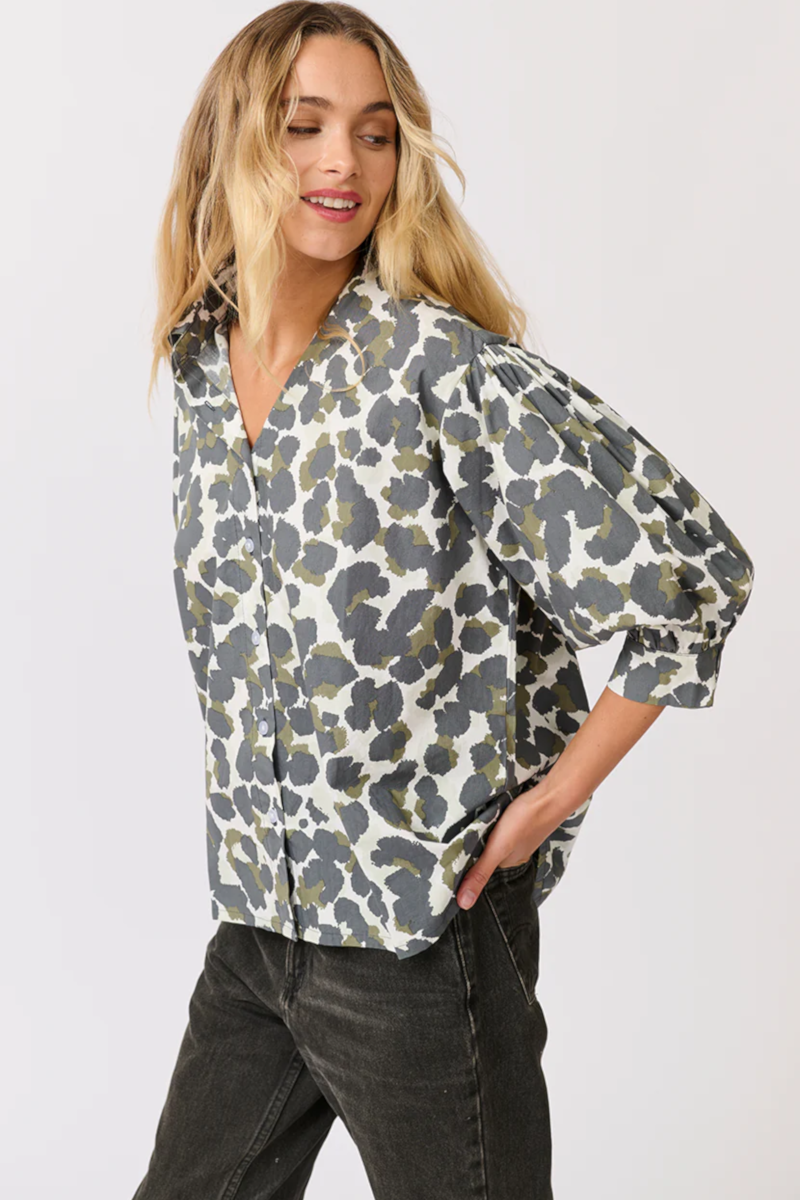 Cartel & Willow - Jaime Top Khaki Leopard