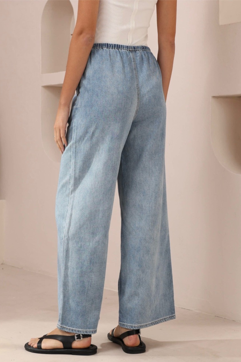 WIde Leg Soft Denim Pant