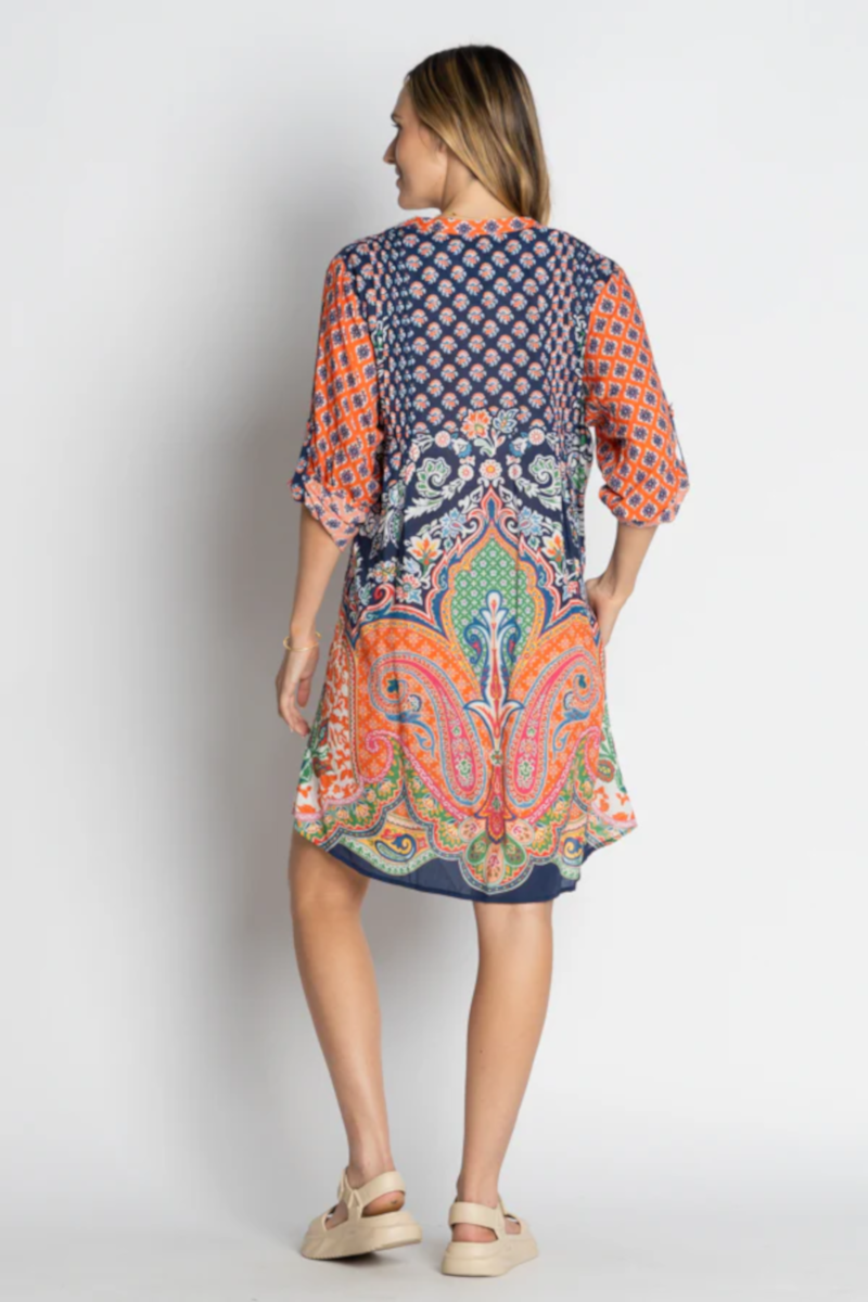 Lulalife Sarai Button Dress Navy