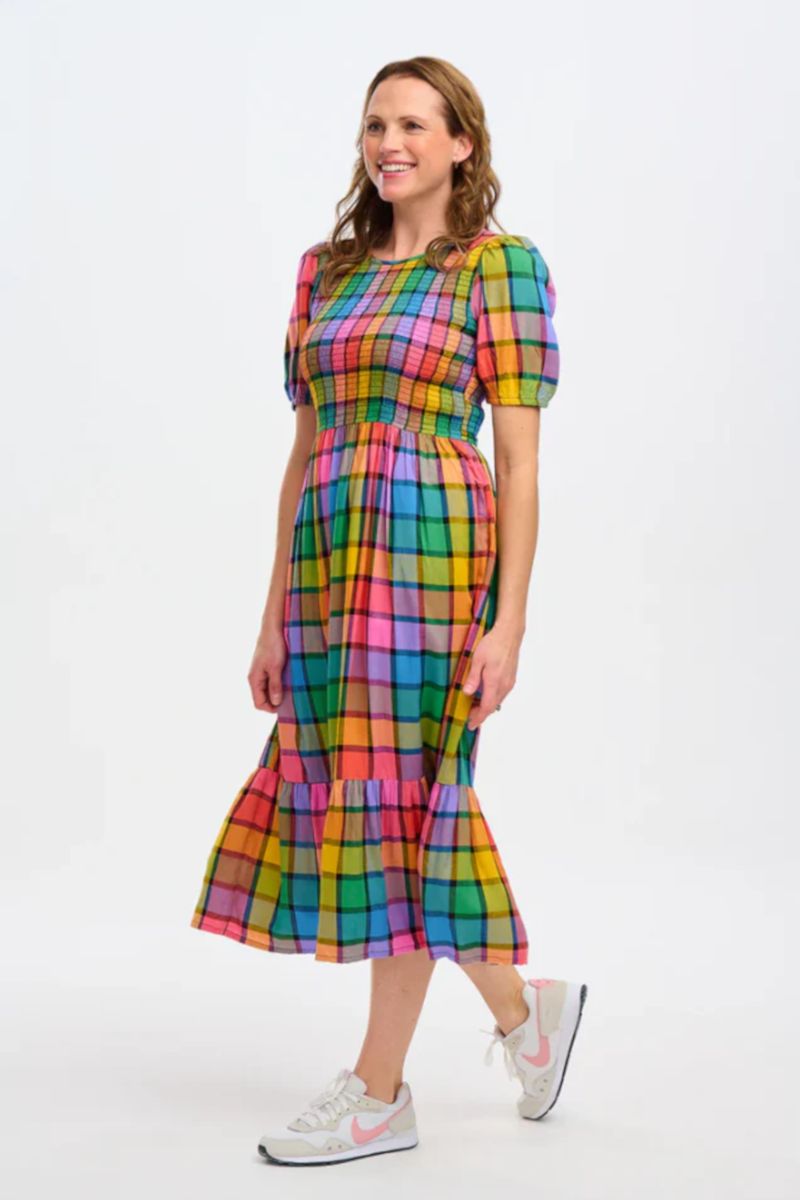 Sugarhill - Yolanda Midi Shirred Dress