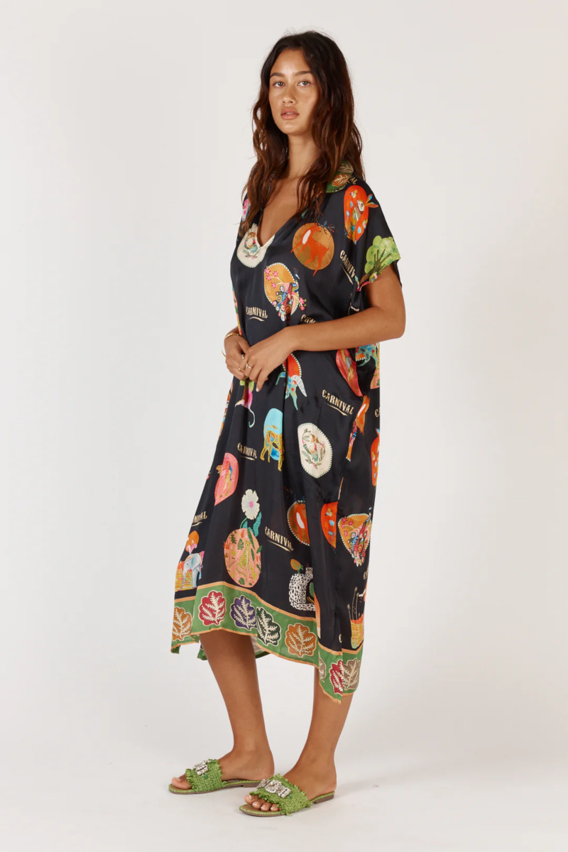 Rubyyaya - Down Under Kaftan Black