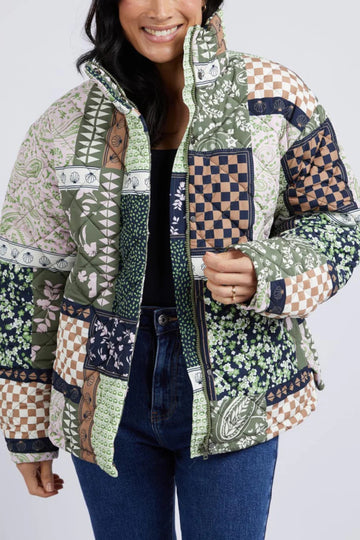 Elm - Vetiver Patchwork Jacket