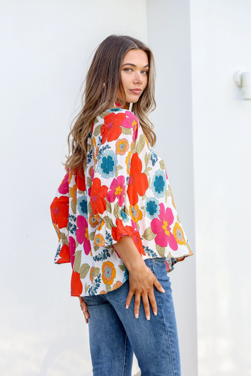 Jardin De Fleurs Ruffle Top