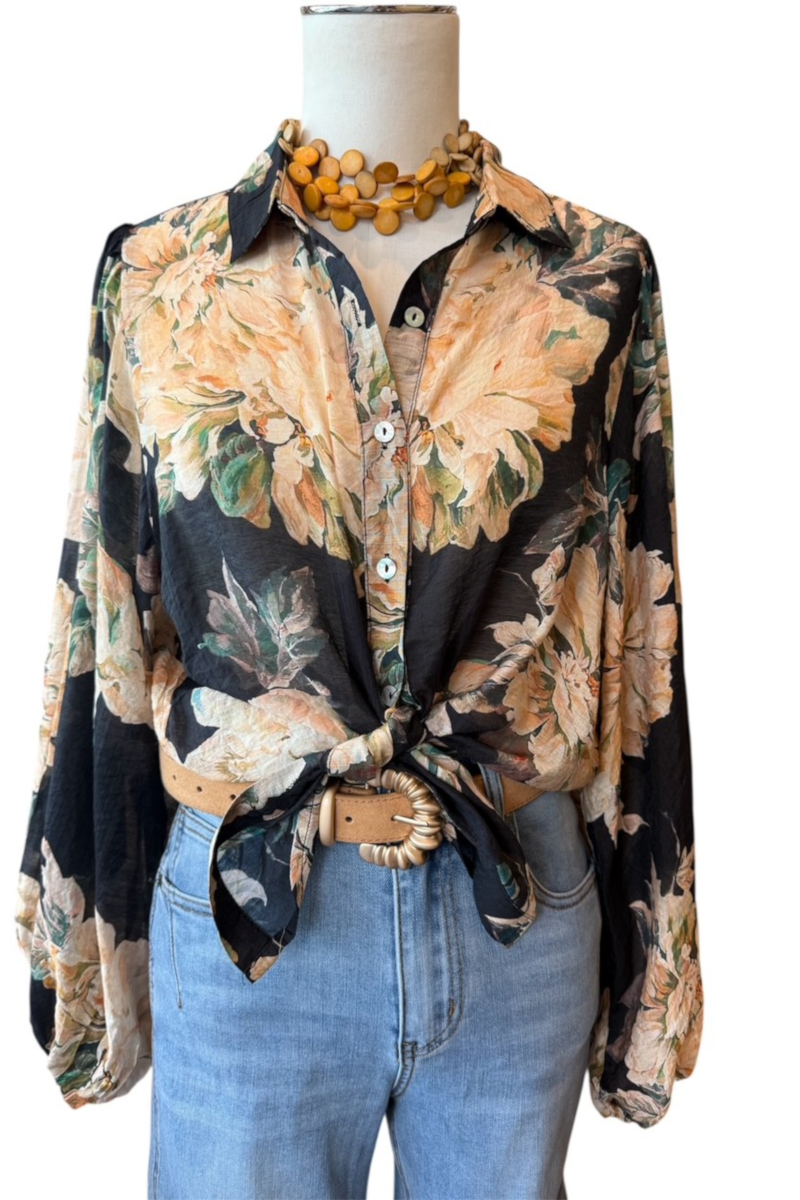 Luana Shirt Black Print