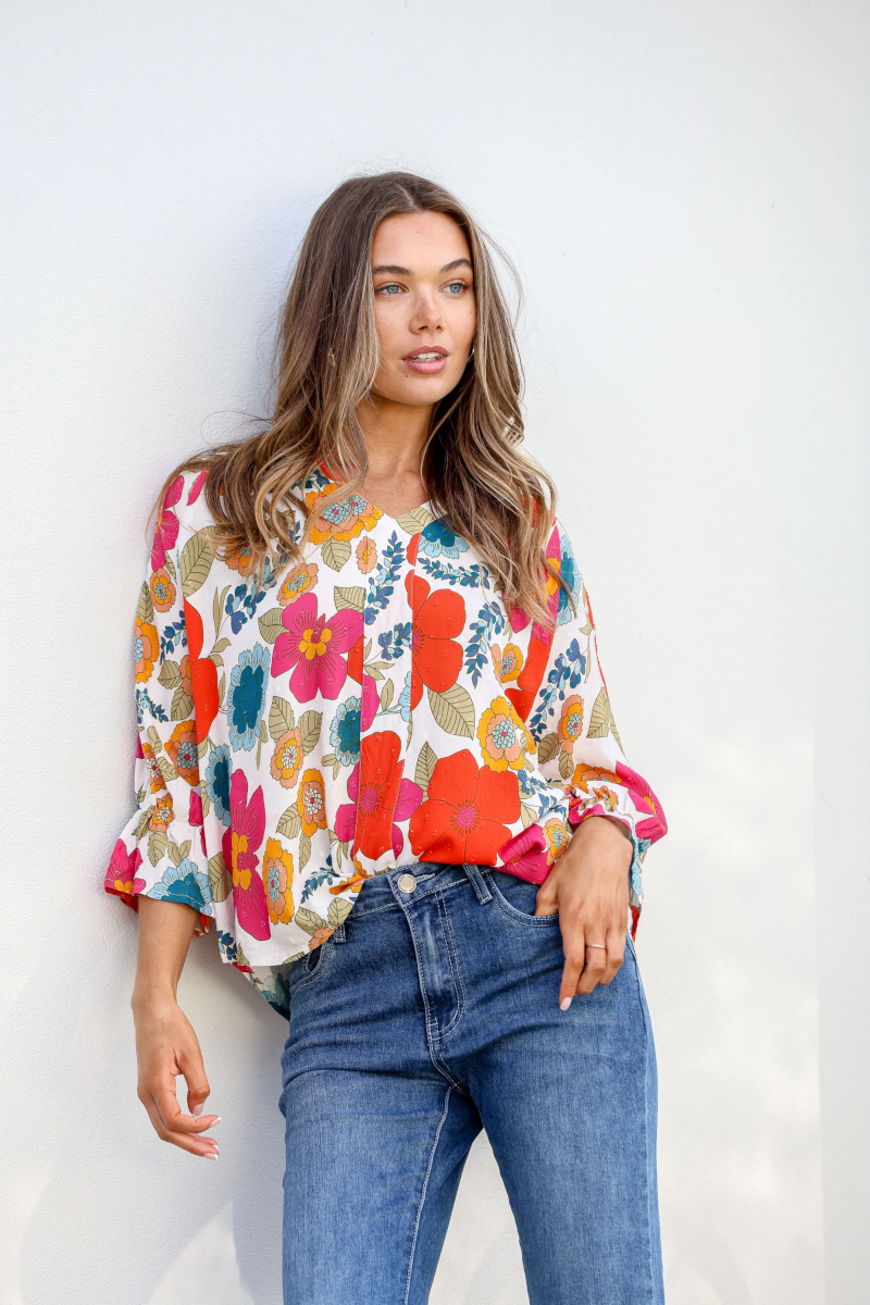 Jardin De Fleurs Ruffle Top