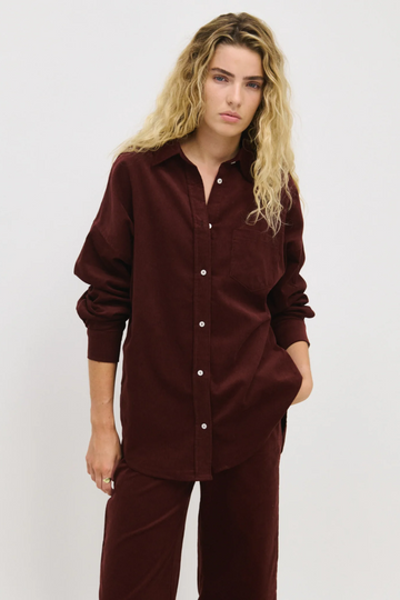 Betty Cord Shirt Wine