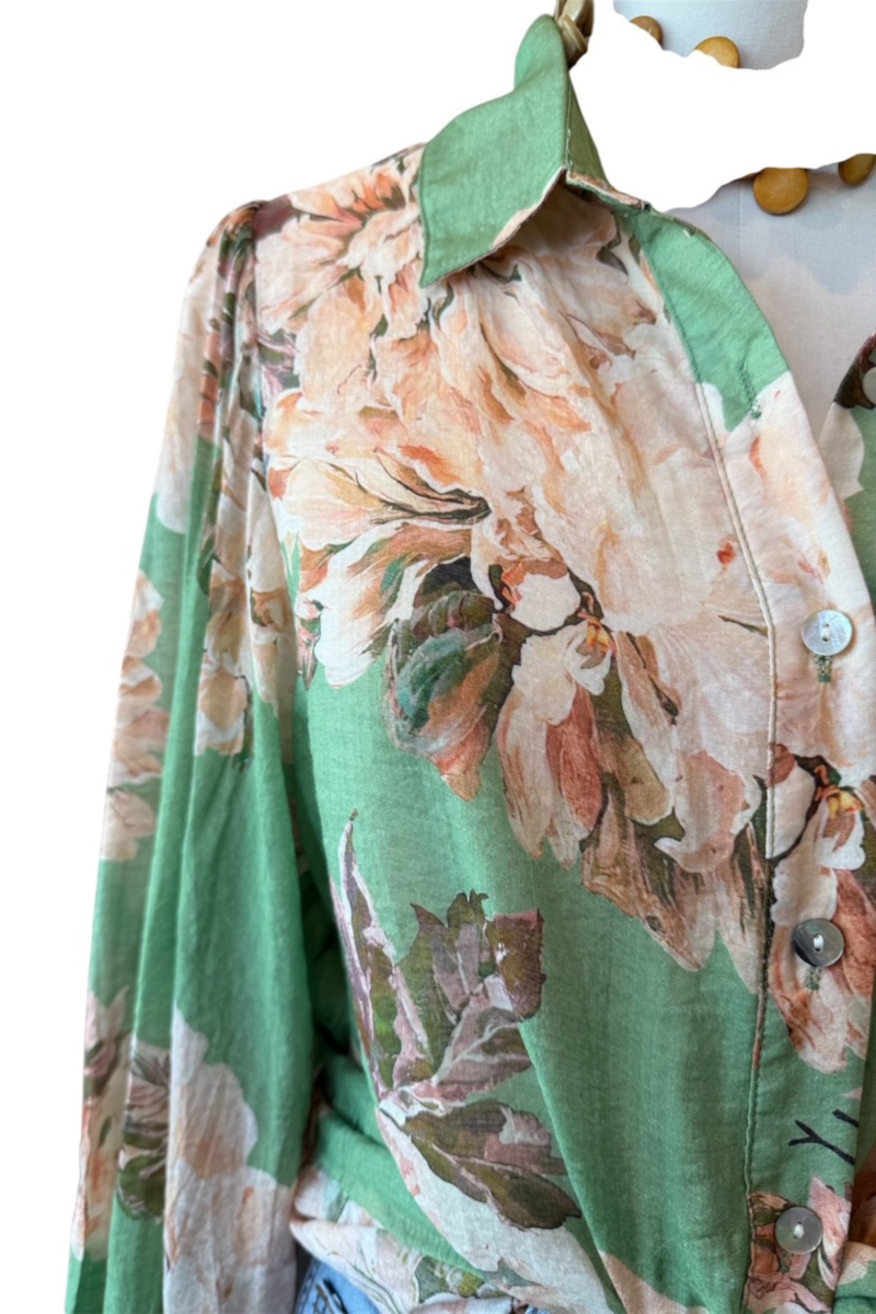 Luana Shirt Green Print