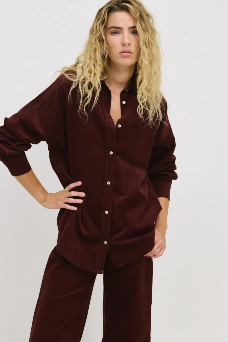 Betty Cord Shirt Wine