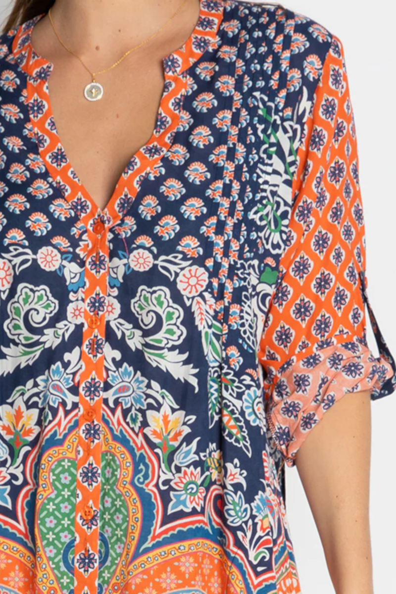 Lulalife Sarai Button Dress Navy