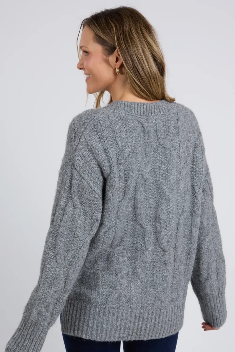 Elm - Tallulah Cable Knit Charcoal